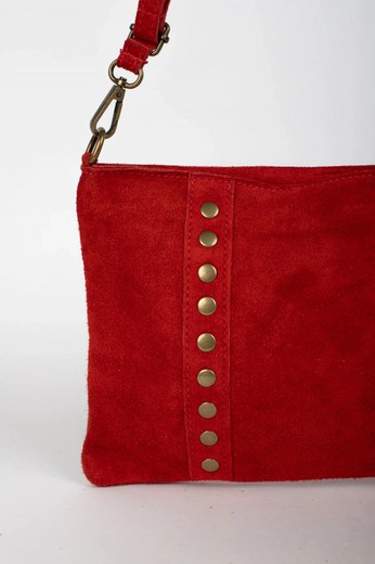 Bolso Bandolera De Piel Elise Rojo