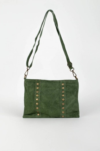 Bolso Bandolera De Piel Elise Verde Militar