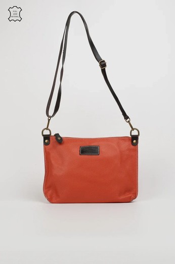 Bolso Bandolera Pelin De Piel Naranja