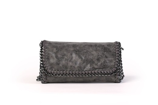 Bolso bandolera stella con cadena gris oscuro