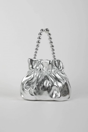 Bolso de Fiesta Tipo Bombonera Plata