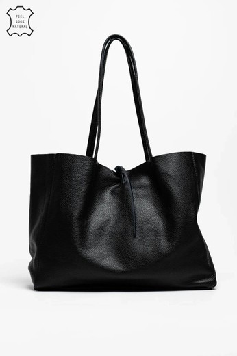 Bolso Lary De Piel Negro