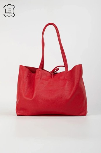 Bolso Lary De Piel Rojo