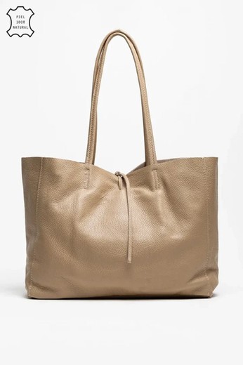 Bolso Lary De Piel Taupe