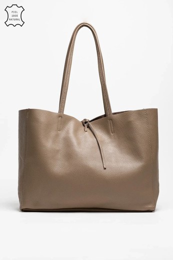 Bolso Lary De Piel Taupe