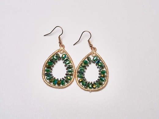 Pendientes Gota Verde