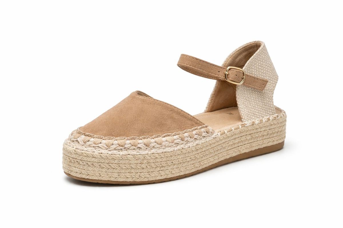 Alpargata Valenciana Con Plataforma Beige 36