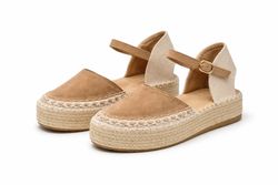 Alpargata Valenciana Con Plataforma Beige