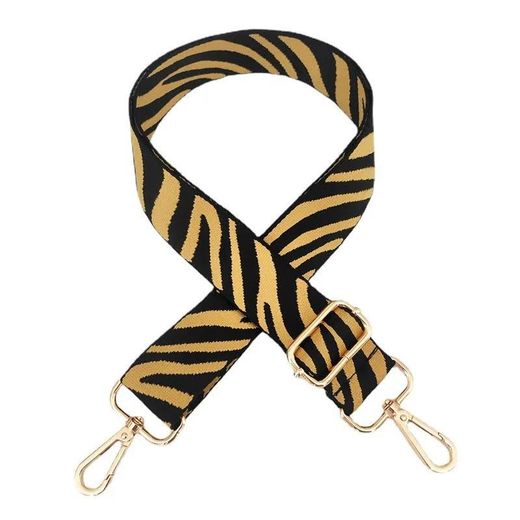 Asa de bolso étnica zebra camel-negro