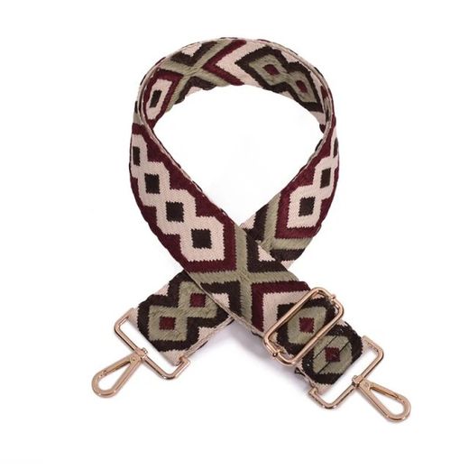 Asa de bolso multicolor Vino-Beige-Beige