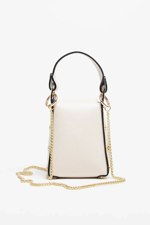 Bolso Abeja De Mano De Piel Beige