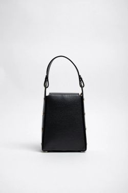 Bolso Abeja De Mano De Piel Negro