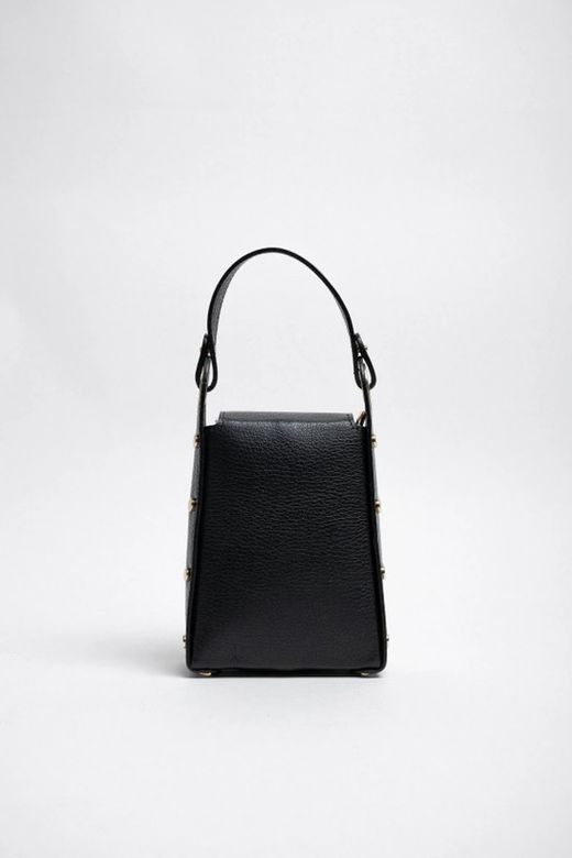 Bolso Abeja De Mano De Piel Negro