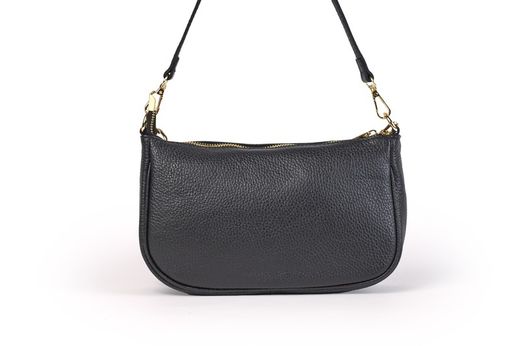 Bolso anele de piel para mujer negro