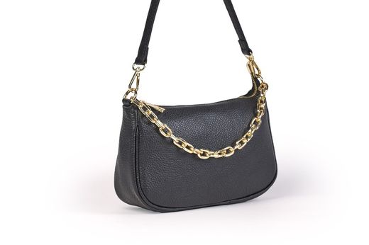 Bolso anele de piel para mujer negro