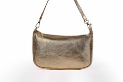 Bolso anele de piel para mujer oro