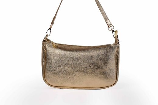 Bolso anele de piel para mujer oro
