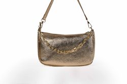 Bolso anele de piel para mujer oro