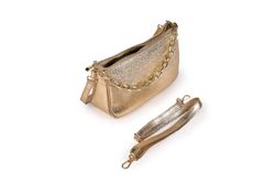 Bolso anele de piel para mujer oro