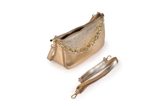 Bolso anele de piel para mujer oro