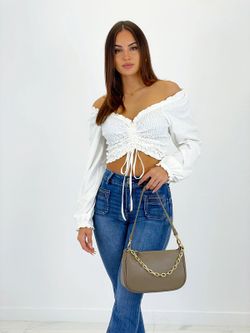 Bolso anele de piel para mujer taupe