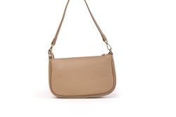 Bolso anele de piel para mujer taupe