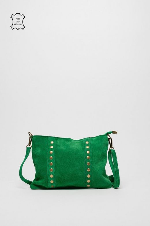 Bolso Bandolera De Piel Elise Verde Césped