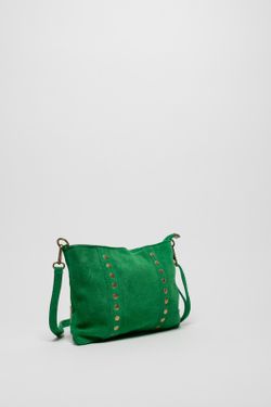 Bolso Bandolera De Piel Elise Verde Césped