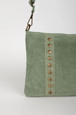 Bolso Bandolera De Piel Elise Verde Claro