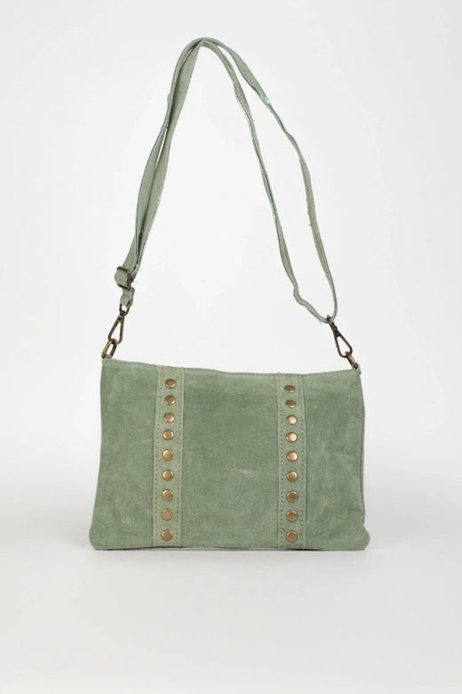Bolso Bandolera De Piel Elise Verde Claro