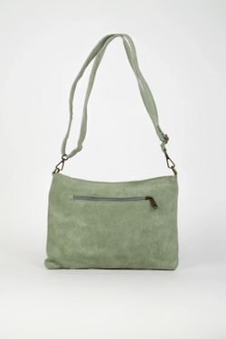 Bolso Bandolera De Piel Elise Verde Claro