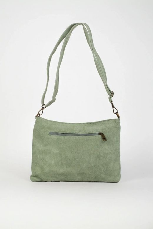 Bolso Bandolera De Piel Elise Verde Claro
