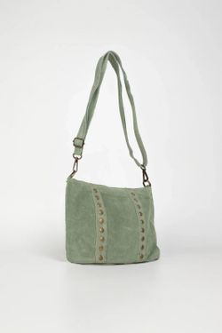Bolso Bandolera De Piel Elise Verde Claro