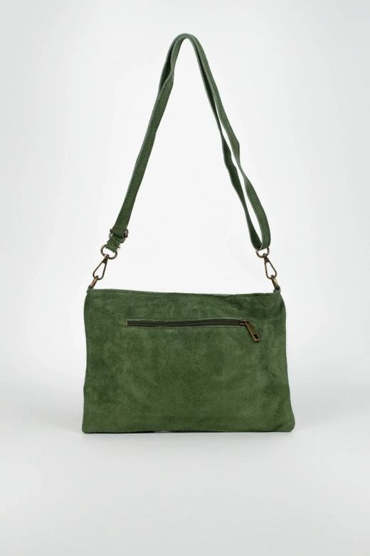 Bolso Bandolera De Piel Elise Verde Militar