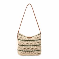Bolso Bandolera Efecto Rafia Verde