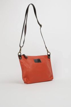 Bolso Bandolera Pelin De Piel Naranja