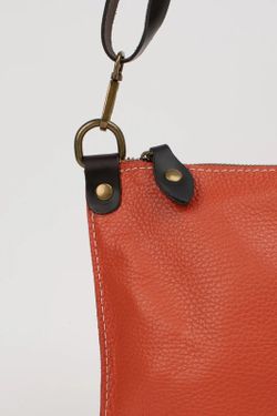 Bolso Bandolera Pelin De Piel Naranja