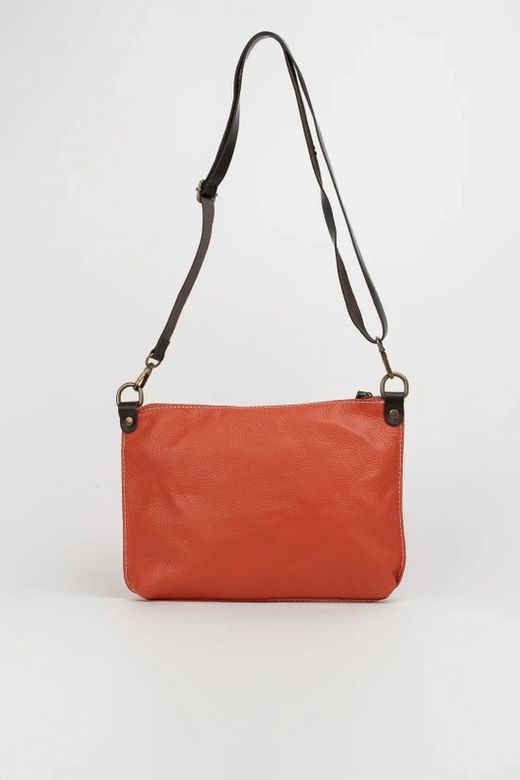 Bolso Bandolera Pelin De Piel Naranja