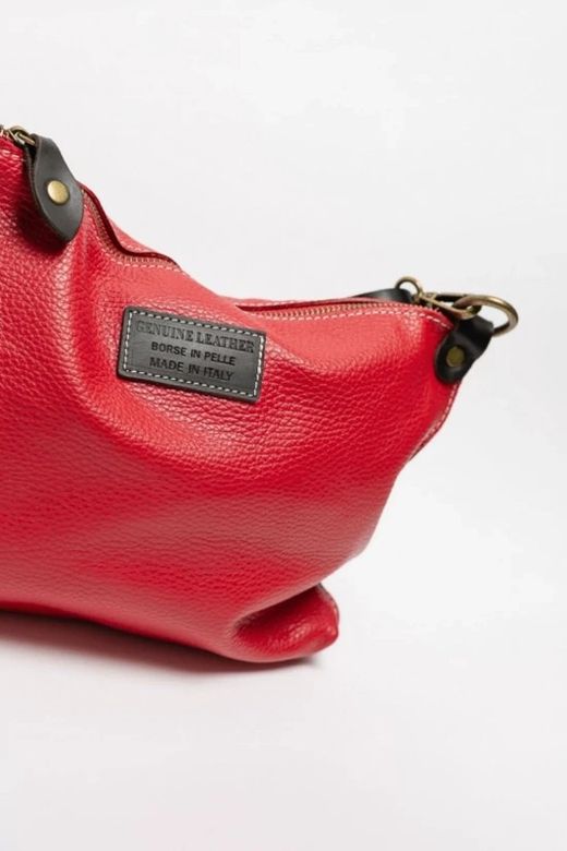 Bolso Bandolera Pelin De Piel Rojo