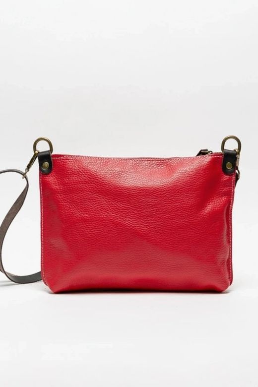 Bolso Bandolera Pelin De Piel Rojo
