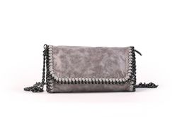 Bolso bandolera stella con cadena gris claro