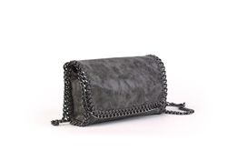 Bolso bandolera stella con cadena gris oscuro