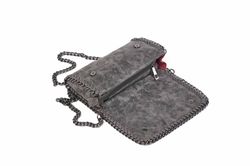 Bolso bandolera stella con cadena gris oscuro