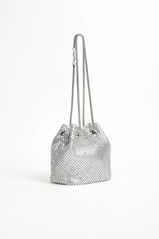 Bolso Bombonera De Fiesta Plateado