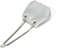 Bolso Bombonera De Fiesta Plateado