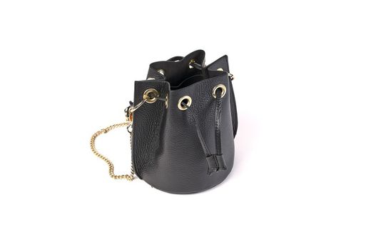 Bolso bombonera de piel negro