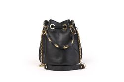Bolso bombonera de piel negro