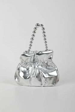 Bolso de Fiesta Tipo Bombonera Plata