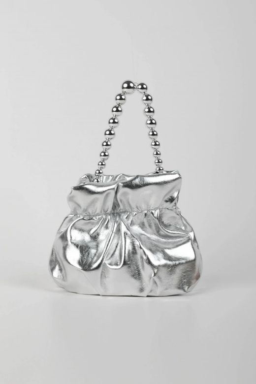 Bolso de Fiesta Tipo Bombonera Plata
