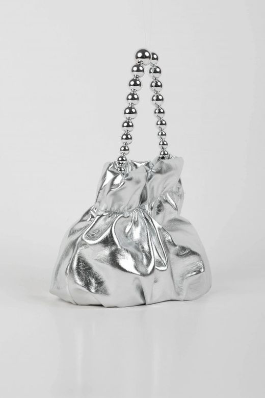 Bolso de Fiesta Tipo Bombonera Plata